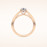 0.86 CT Round Shaped Solitaire Moissanite Engagement Ring