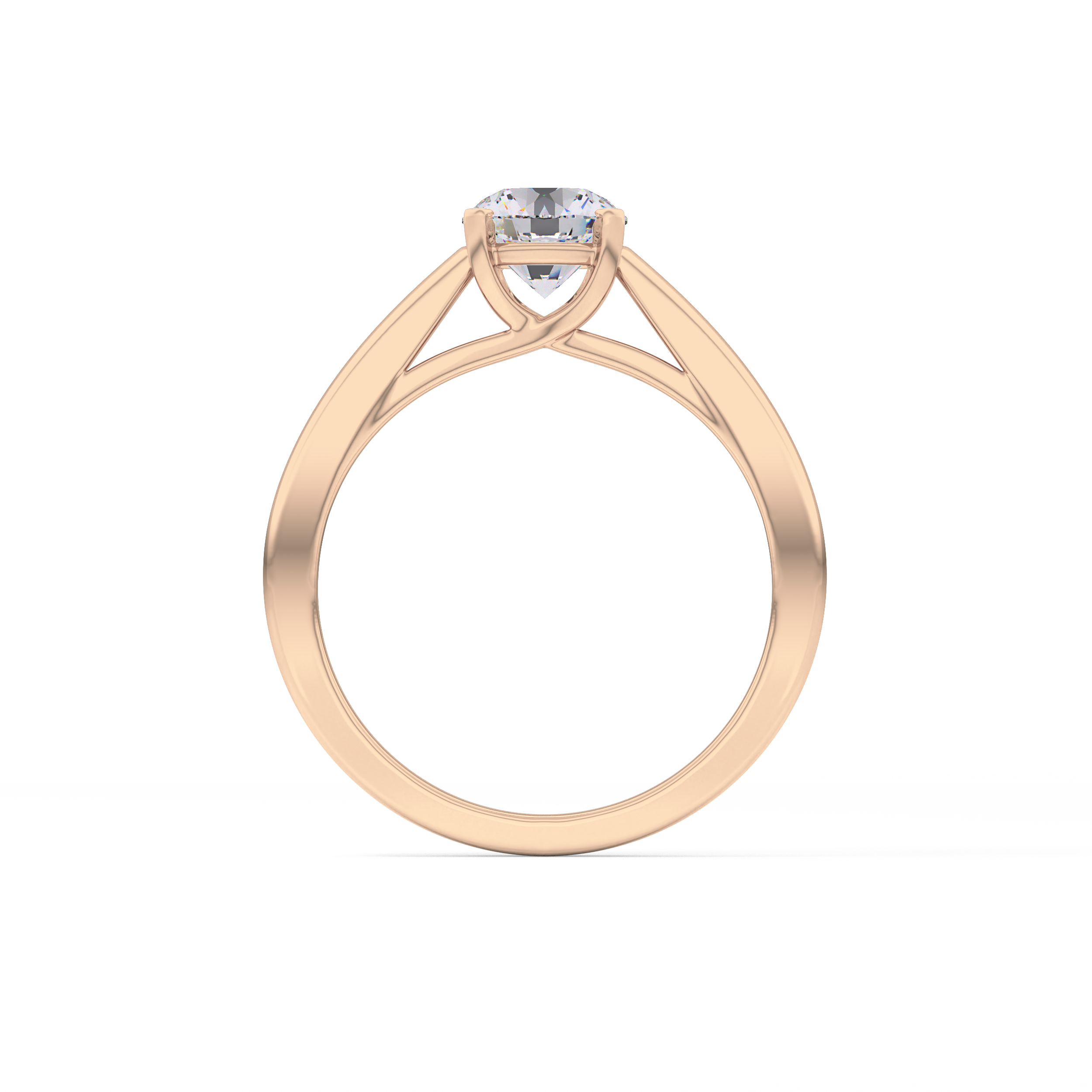 Round Solitaire Lab Grown Diamond Engagement Ring