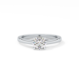 Round Solitaire Lab Grown Diamond Engagement Ring