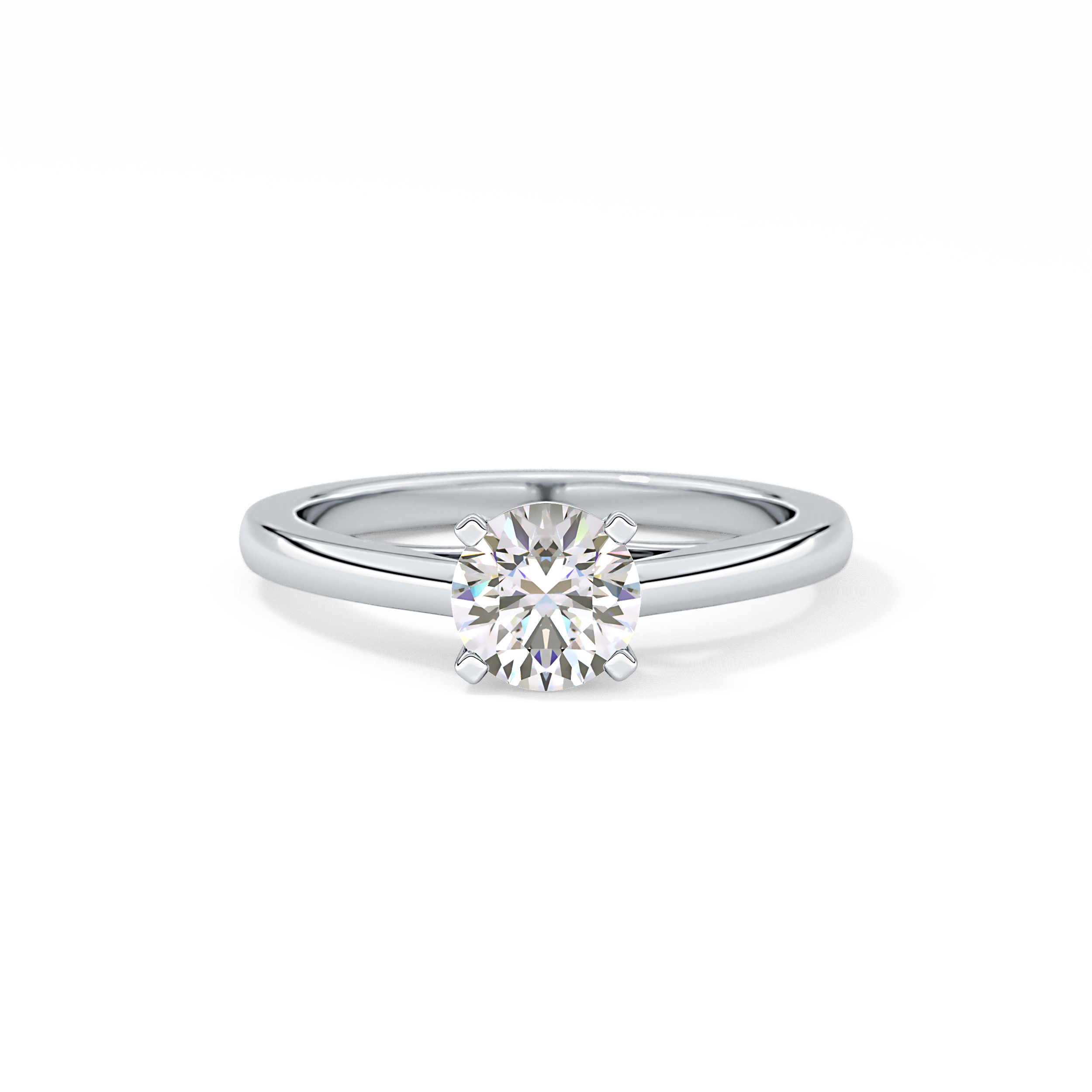 Round Solitaire Lab Grown Diamond Engagement Ring