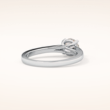0.86 CT Round Shaped Solitaire Moissanite Engagement Ring