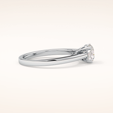 0.86 CT Round Shaped Solitaire Moissanite Engagement Ring