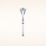 0.86 CT Round Shaped Solitaire Moissanite Engagement Ring