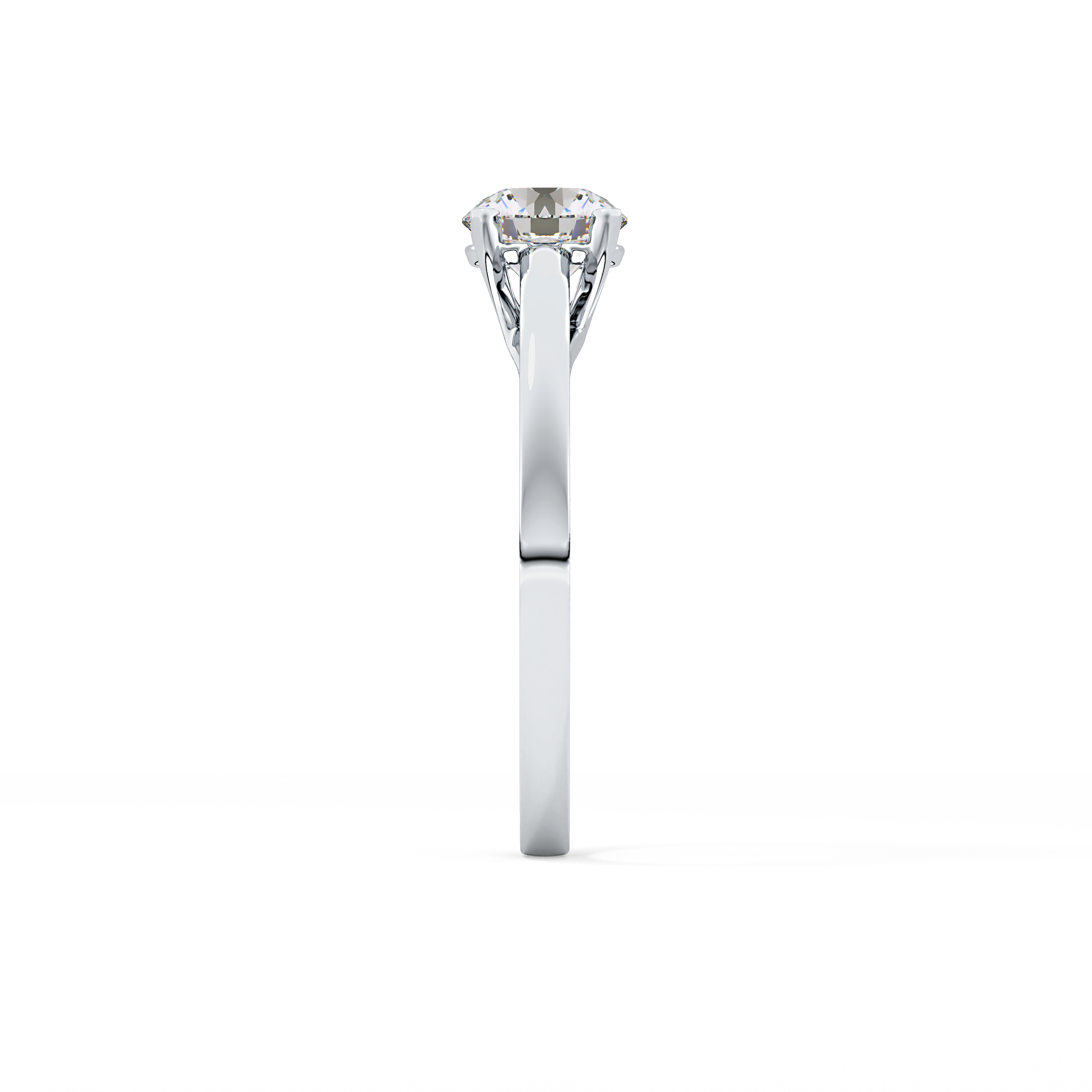 Round Solitaire Lab Grown Diamond Engagement Ring