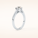 0.86 CT Round Shaped Solitaire Moissanite Engagement Ring