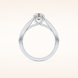 0.86 CT Round Shaped Solitaire Moissanite Engagement Ring