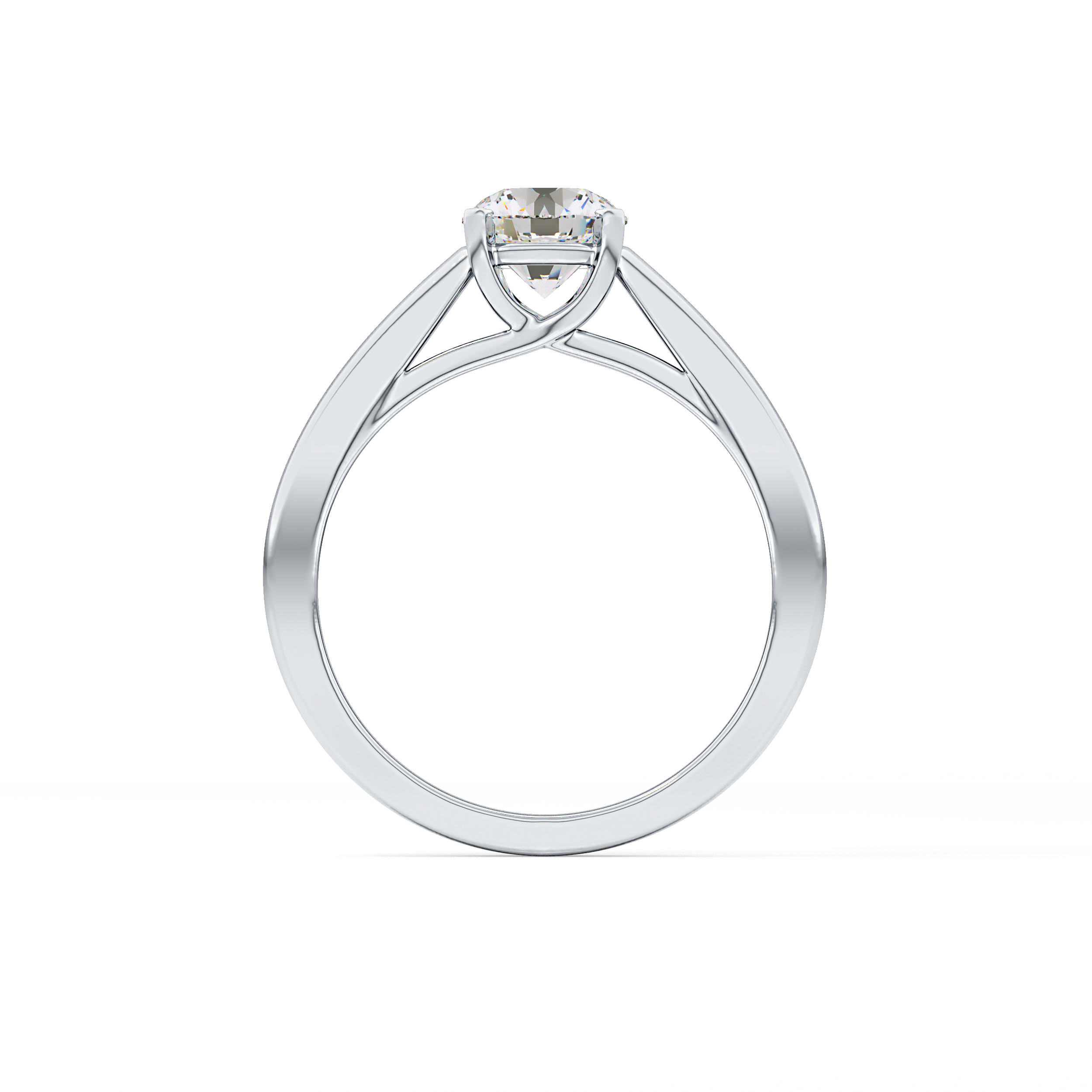 Round Solitaire Lab Grown Diamond Engagement Ring