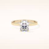 1.94 CT Cushion Shaped Hidden Halo Moissanite Engagement Ring