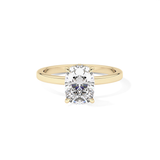 Cushion Hidden Halo Lab Grown Diamond Engagement Ring