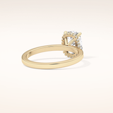 1.94 CT Cushion Shaped Hidden Halo Moissanite Engagement Ring