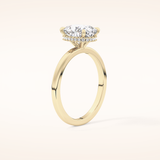 1.94 CT Cushion Shaped Hidden Halo Moissanite Engagement Ring