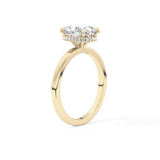Cushion Hidden Halo Lab Grown Diamond Engagement Ring