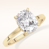 1.94 CT Cushion Shaped Hidden Halo Moissanite Engagement Ring