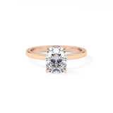 Cushion Hidden Halo Lab Grown Diamond Engagement Ring