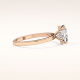 1.94 CT Cushion Shaped Hidden Halo Moissanite Engagement Ring