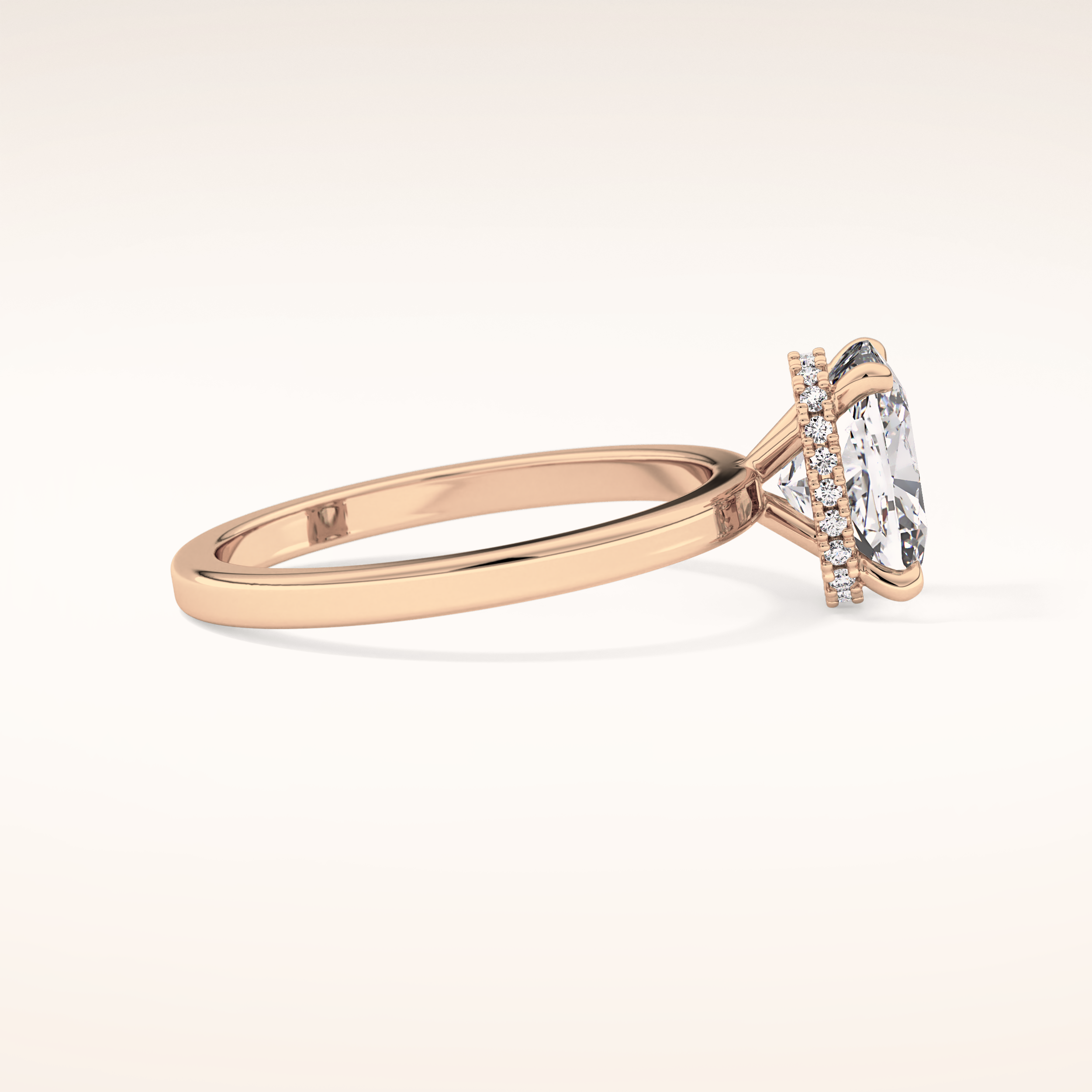 1.94 CT Cushion Shaped Hidden Halo Moissanite Engagement Ring