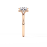 Cushion Hidden Halo Lab Grown Diamond Engagement Ring