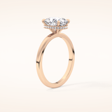 1.94 CT Cushion Shaped Hidden Halo Moissanite Engagement Ring