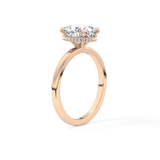 Cushion Hidden Halo Lab Grown Diamond Engagement Ring