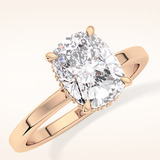 1.94 CT Cushion Shaped Hidden Halo Moissanite Engagement Ring