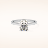 1.94 CT Cushion Shaped Hidden Halo Moissanite Engagement Ring