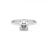 Cushion Hidden Halo Lab Grown Diamond Engagement Ring