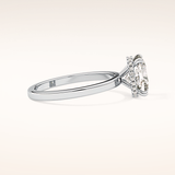 1.94 CT Cushion Shaped Hidden Halo Moissanite Engagement Ring