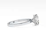 Cushion Hidden Halo Lab Grown Diamond Engagement Ring