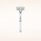 1.94 CT Cushion Shaped Hidden Halo Moissanite Engagement Ring