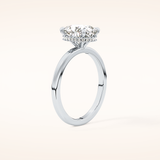 1.94 CT Cushion Shaped Hidden Halo Moissanite Engagement Ring
