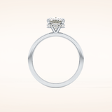 1.94 CT Cushion Shaped Hidden Halo Moissanite Engagement Ring
