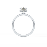 Cushion Hidden Halo Lab Grown Diamond Engagement Ring