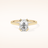 2.61 CT Cushion Shaped Solitaire Moissanite Engagement Ring