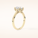 2.61 CT Cushion Shaped Solitaire Moissanite Engagement Ring
