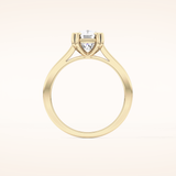 2.61 CT Cushion Shaped Solitaire Moissanite Engagement Ring