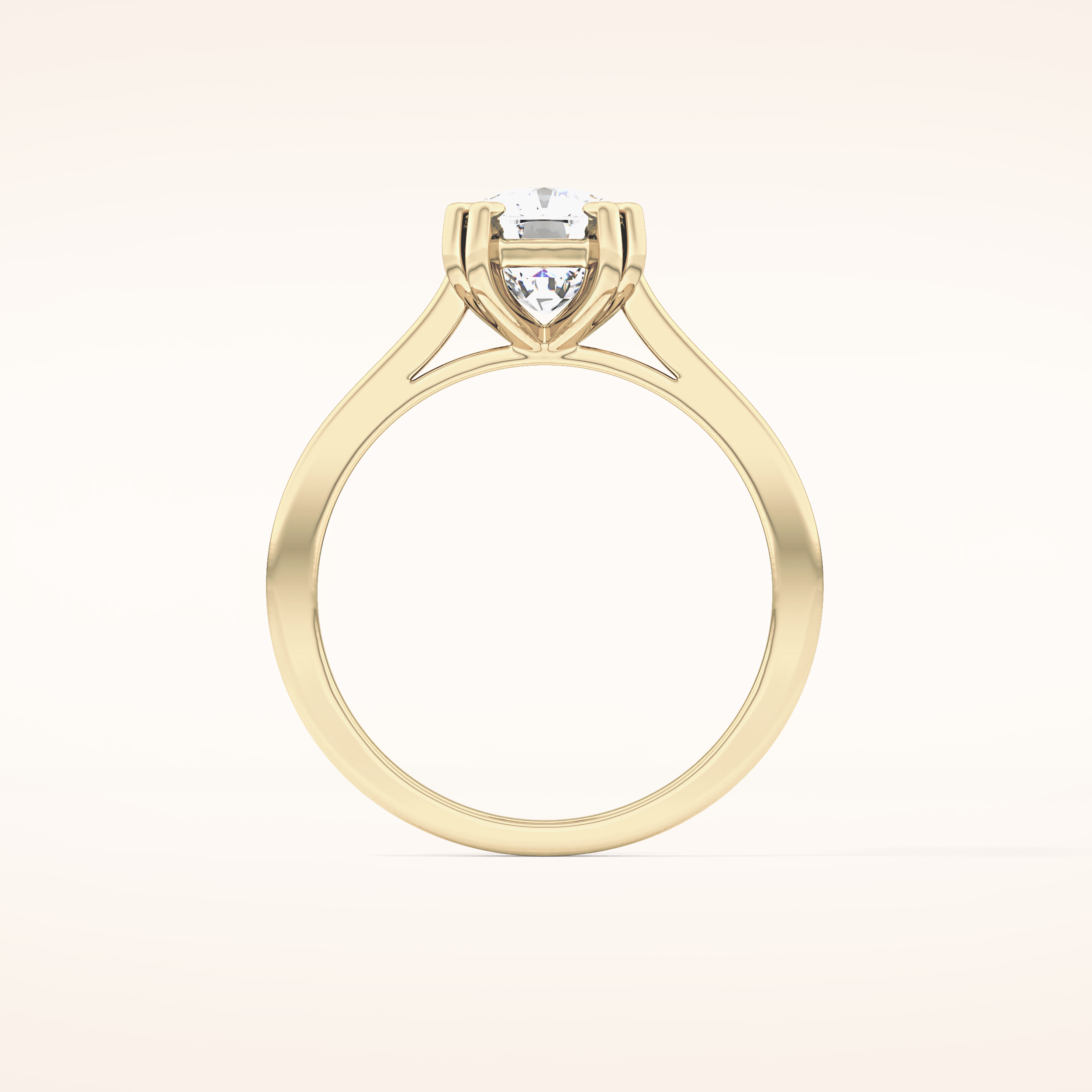 2.61 CT Cushion Shaped Solitaire Moissanite Engagement Ring