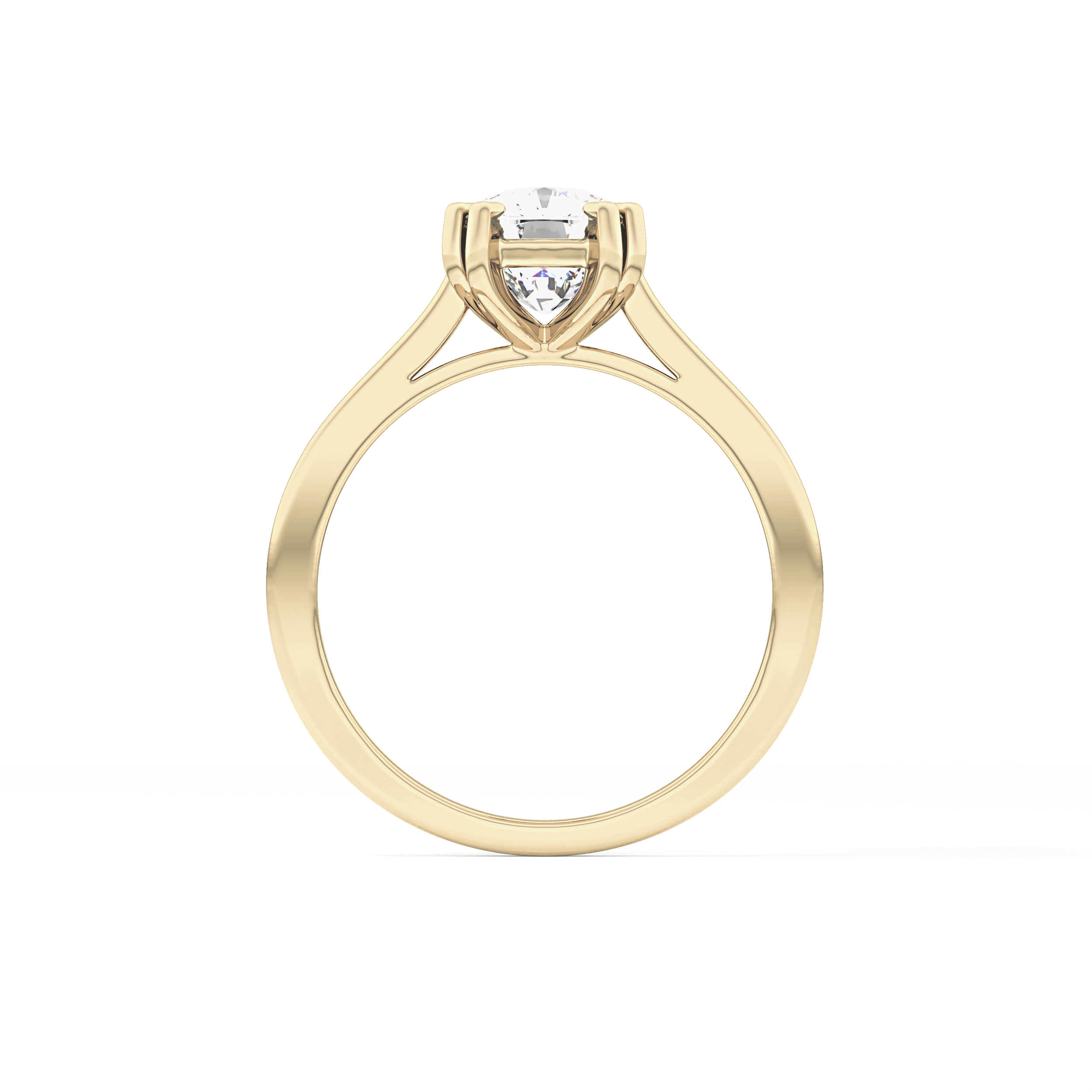 Cushion Solitaire Lab Grown Diamond Engagement Ring