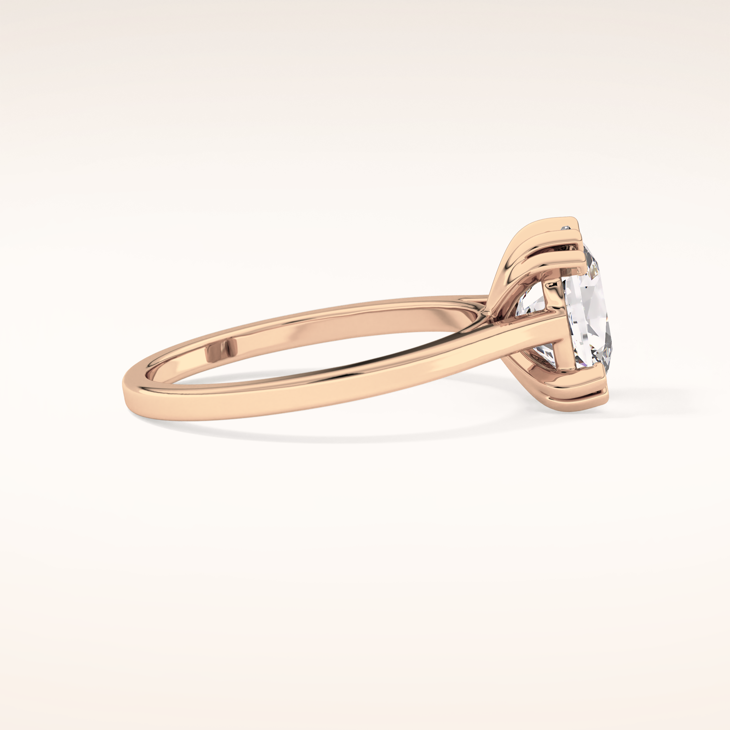 2.61 CT Cushion Shaped Solitaire Moissanite Engagement Ring