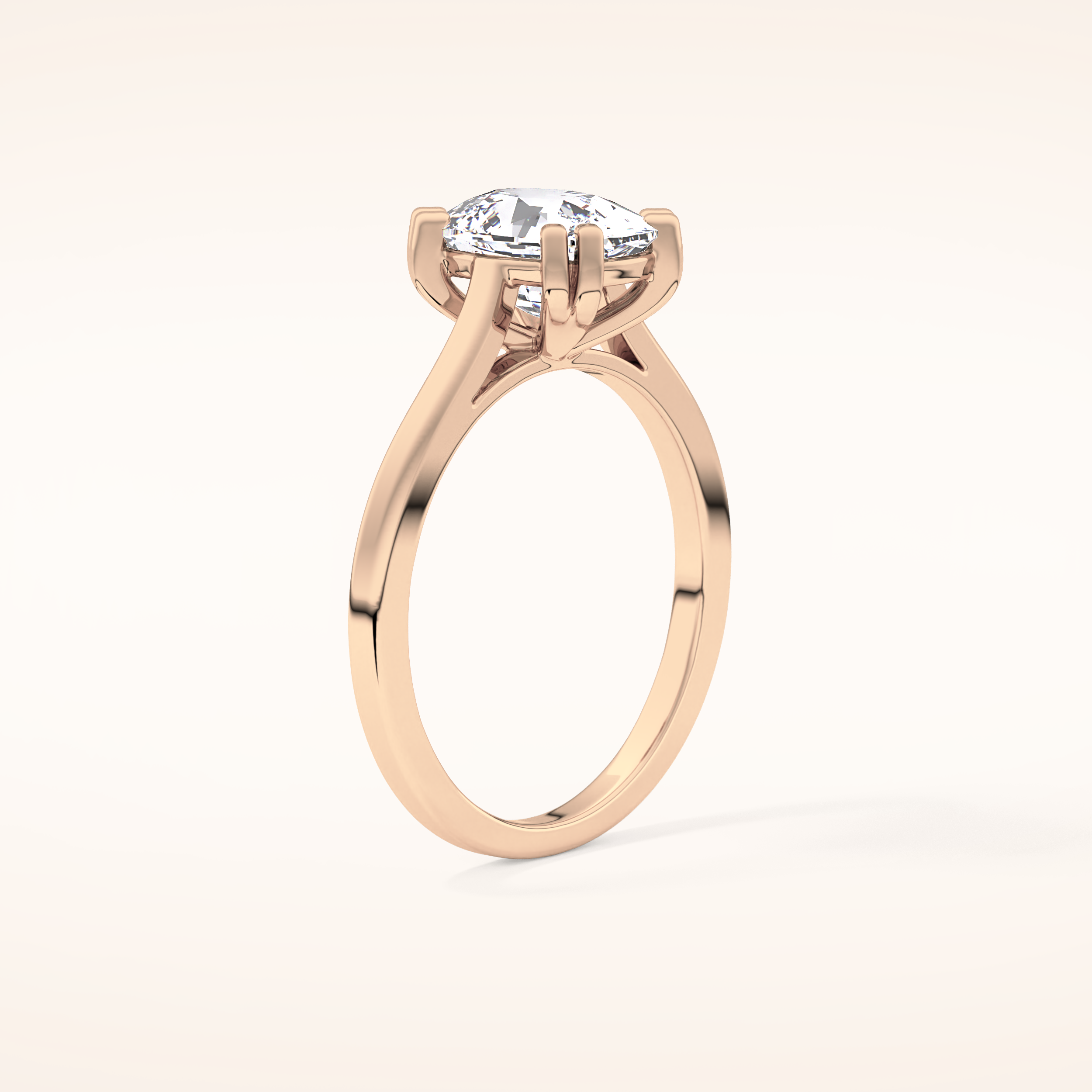 2.61 CT Cushion Shaped Solitaire Moissanite Engagement Ring