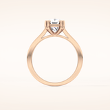 2.61 CT Cushion Shaped Solitaire Moissanite Engagement Ring