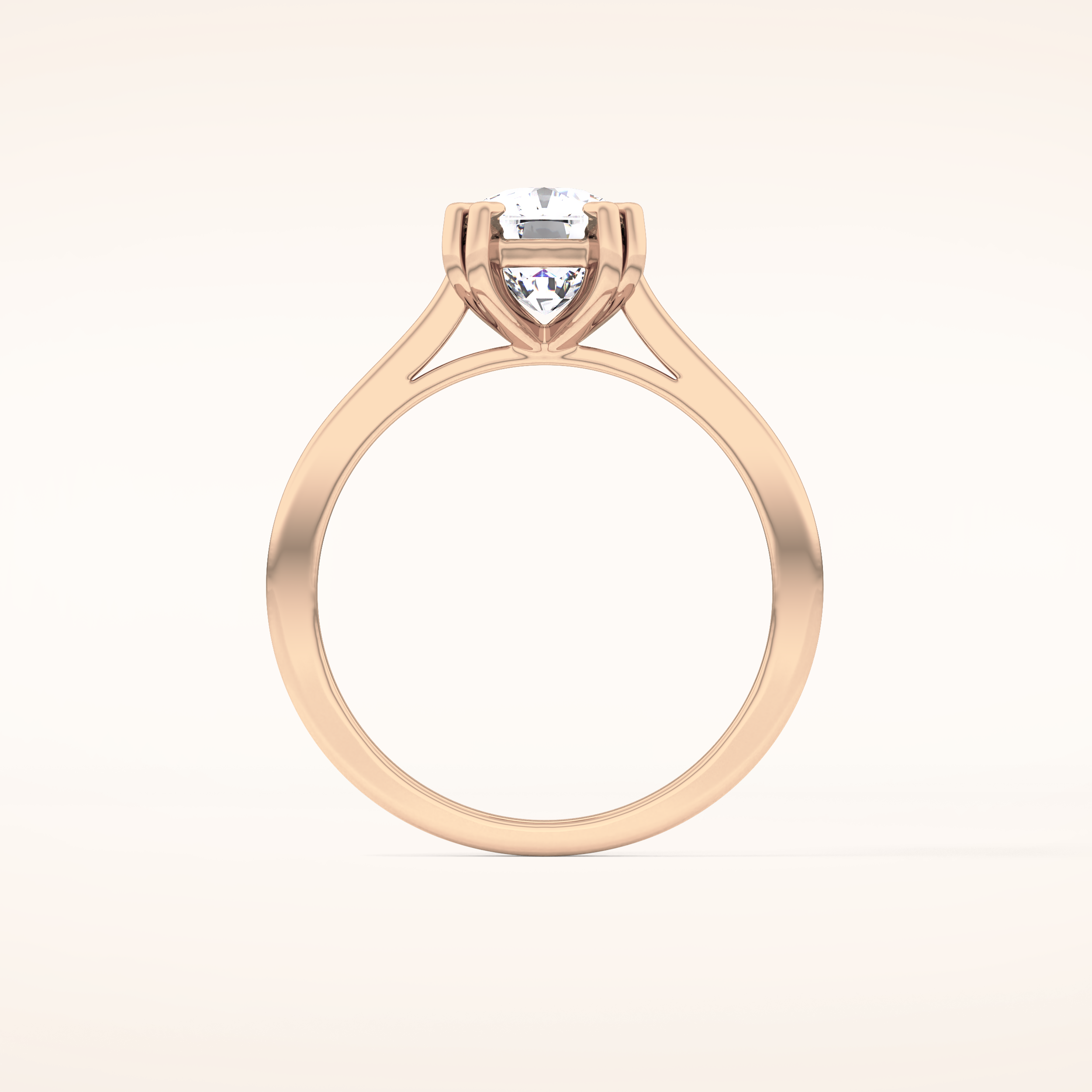 2.61 CT Cushion Shaped Solitaire Moissanite Engagement Ring