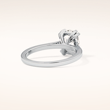 2.61 CT Cushion Shaped Solitaire Moissanite Engagement Ring