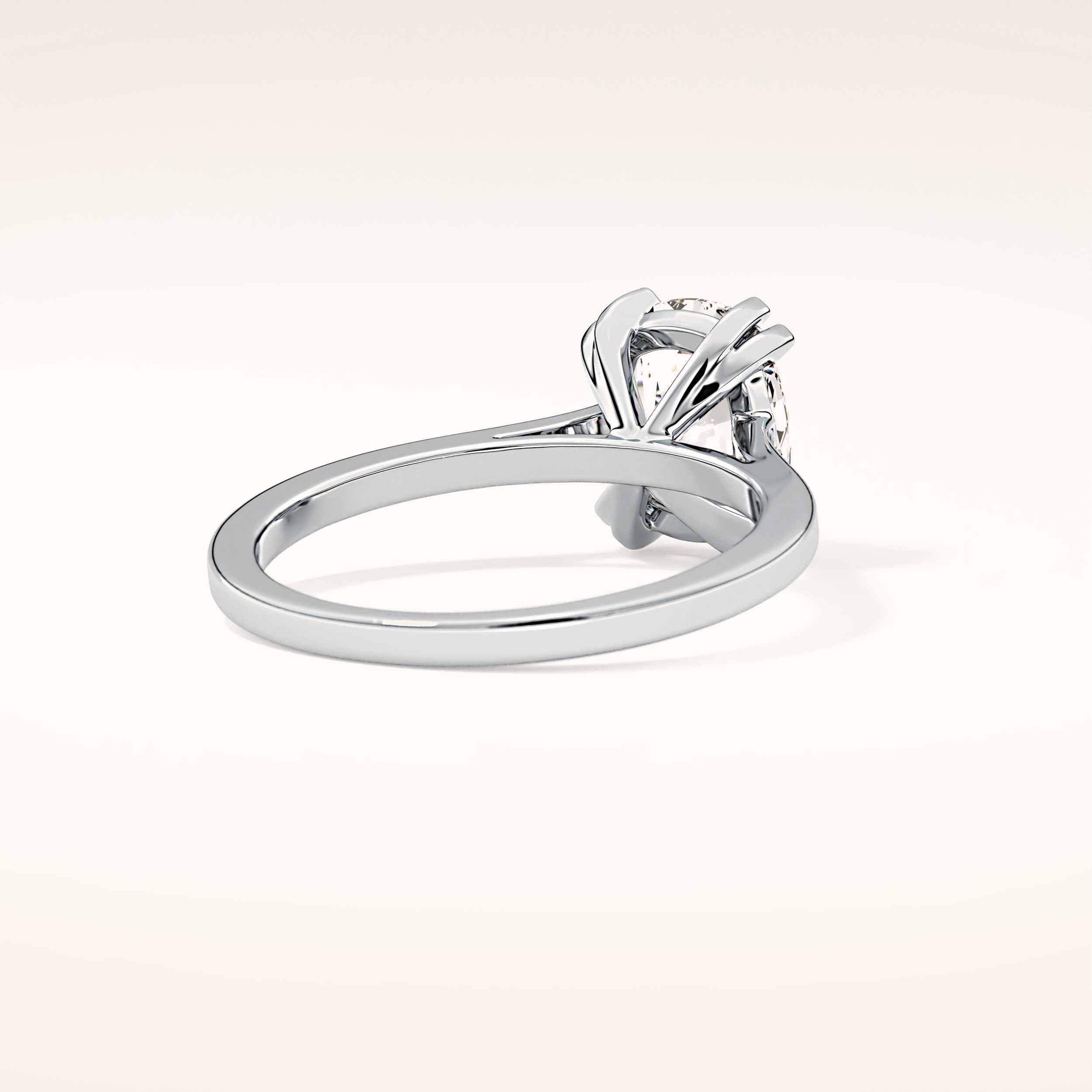 2.61 CT Cushion Shaped Solitaire Moissanite Engagement Ring