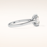 2.61 CT Cushion Shaped Solitaire Moissanite Engagement Ring