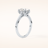 2.61 CT Cushion Shaped Solitaire Moissanite Engagement Ring