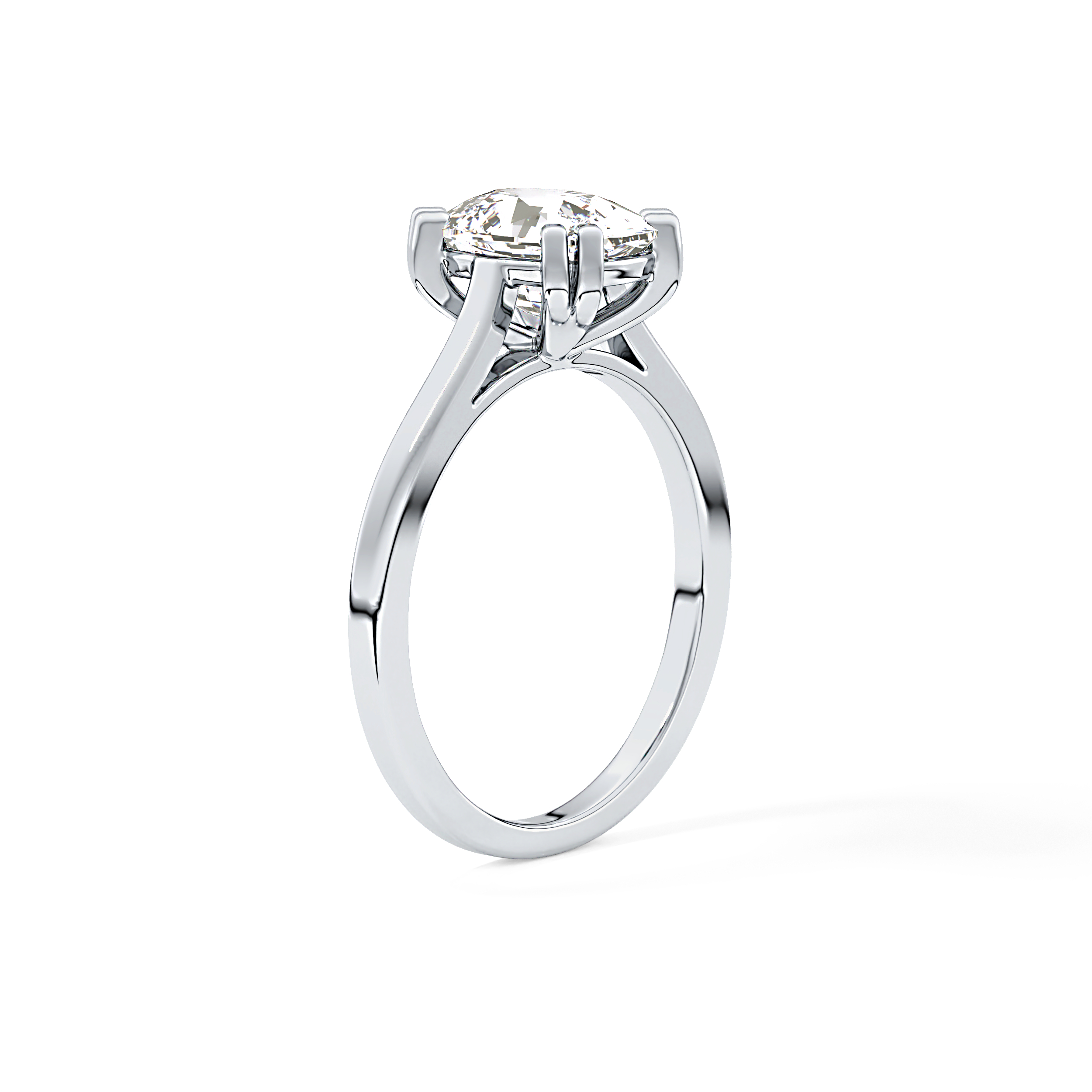 Cushion Solitaire Lab Grown Diamond Engagement Ring