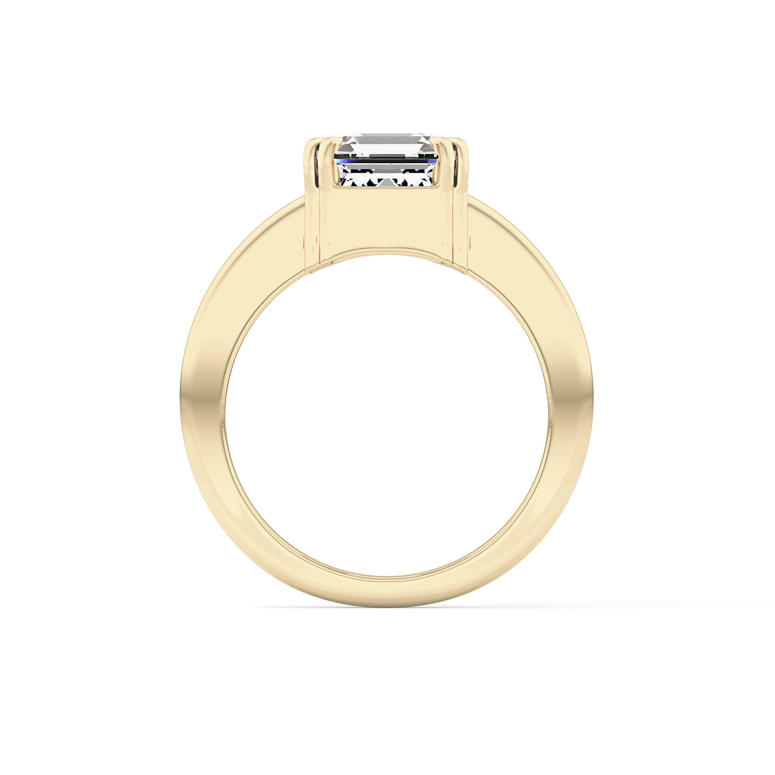 Asscher Solitaire Lab Grown Diamond Engagement Ring