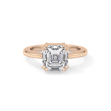 Asscher Solitaire Lab Grown Diamond Engagement Ring