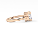 Asscher Solitaire Lab Grown Diamond Engagement Ring