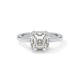 Asscher Solitaire Lab Grown Diamond Engagement Ring
